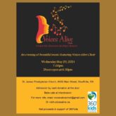 Voices Alive Choir flyer fundraiser on May 29th at 7pm